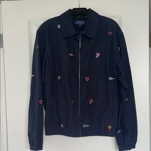 Polo by Ralph Lauren Men's Embroidered Navy Bomber Jacket